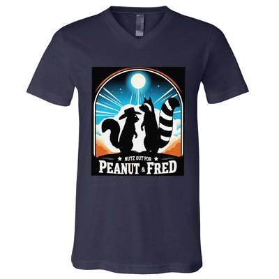 Nutz Out For Peanut & Fred V-Neck T-Shirt