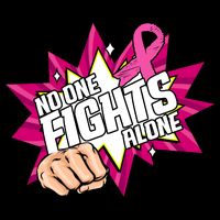 No One Fights Alone Breast Cancer Awareness Tall T-Shirt