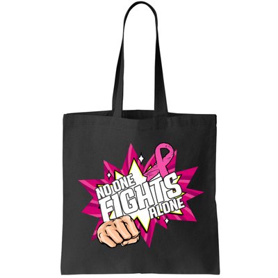 No One Fights Alone Breast Cancer Awareness Bag