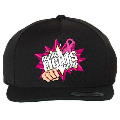 No One Fights Alone Breast Cancer Awareness Wool Snapback Cap