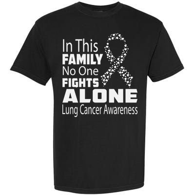 No One Fights Alone Lung Cancer Awareness Garment-Dyed Heavyweight T-Shirt