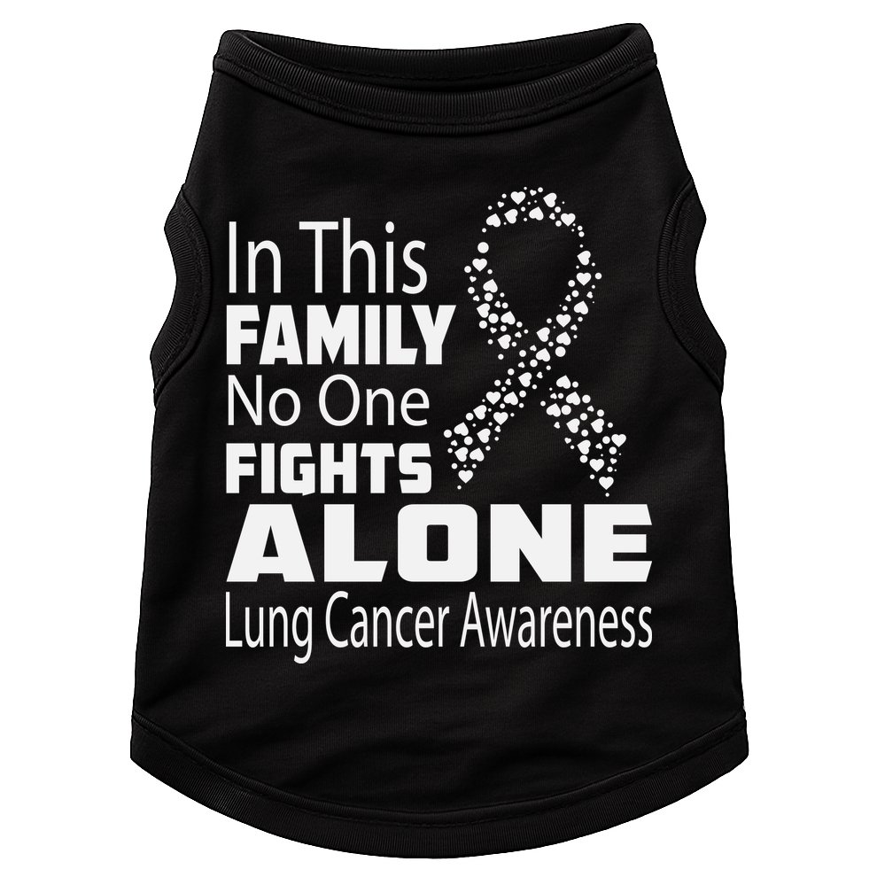 No One Fights Alone Lung Cancer Awareness Doggie Tank