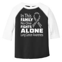 No One Fights Alone Lung Cancer Awareness Toddler Fine Jersey T-Shirt