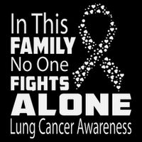 No One Fights Alone Lung Cancer Awareness Toddler Fine Jersey T-Shirt
