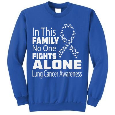 No One Fights Alone Lung Cancer Awareness Sweatshirt