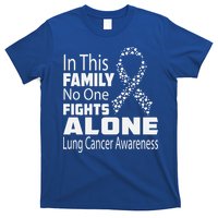 No One Fights Alone Lung Cancer Awareness T-Shirt