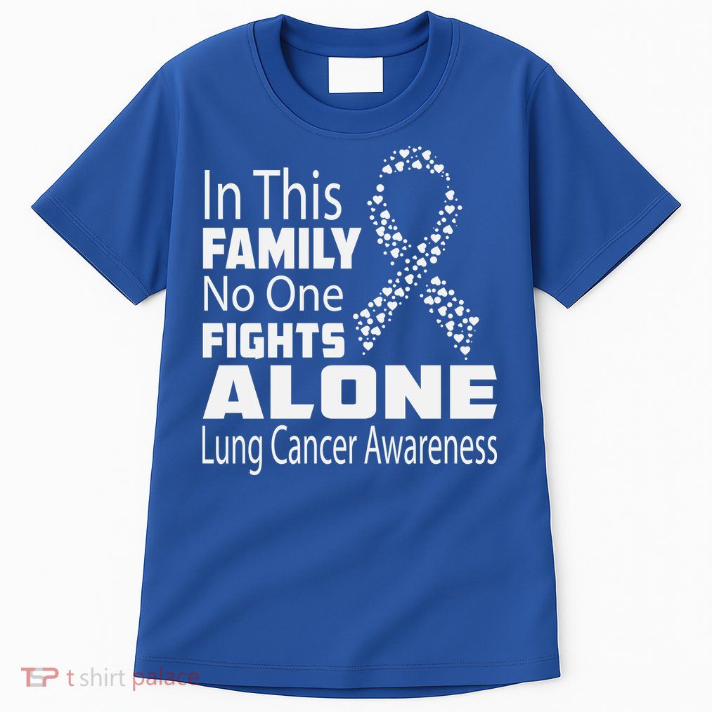 No One Fights Alone Lung Cancer Awareness Tall T-Shirt