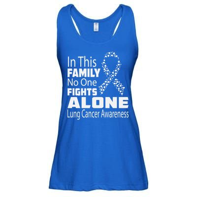 No One Fights Alone Lung Cancer Awareness Ladies Essential Flowy Tank