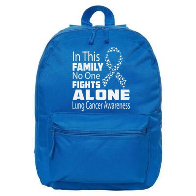 No One Fights Alone Lung Cancer Awareness 16 in Basic Backpack