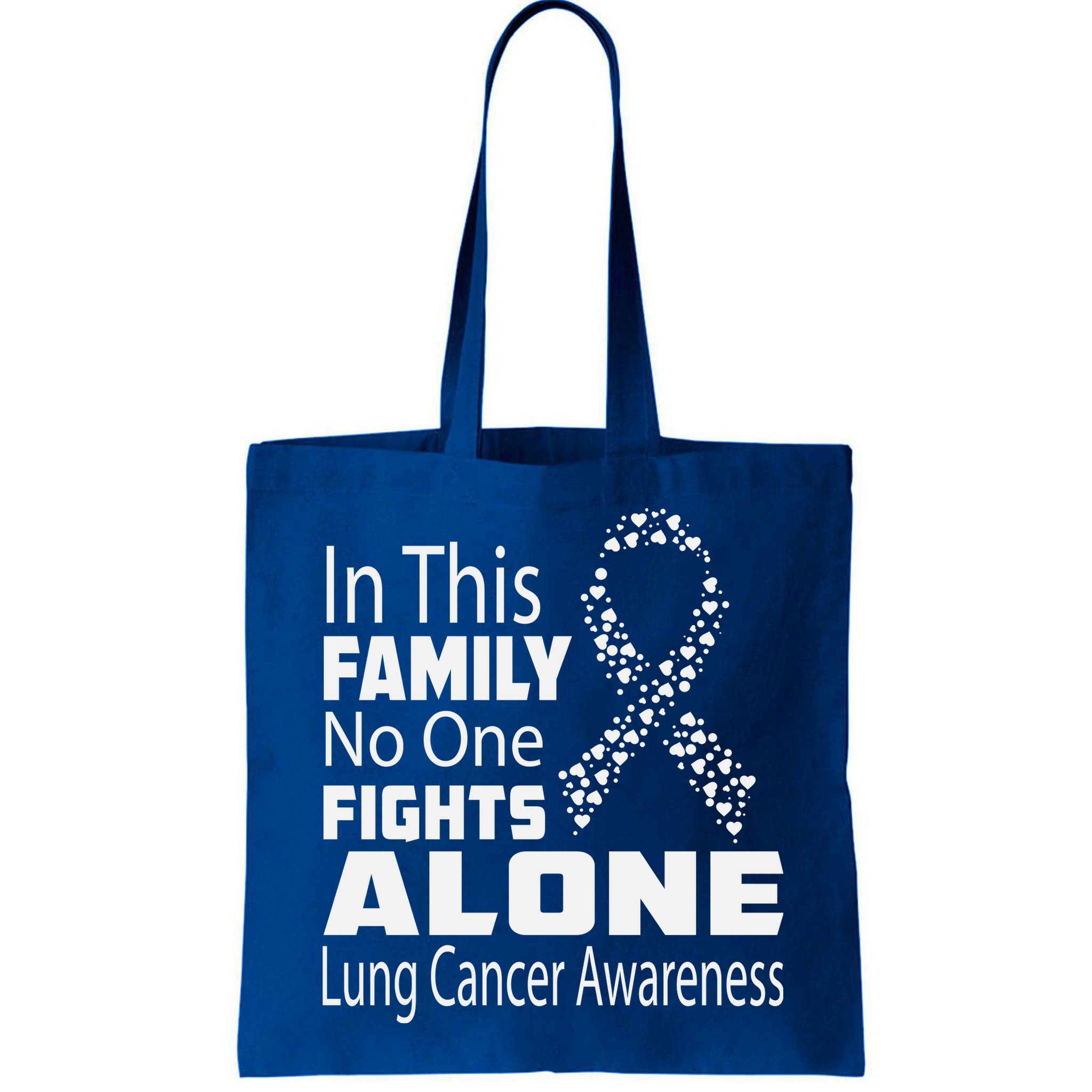 No One Fights Alone Lung Cancer Awareness Bag