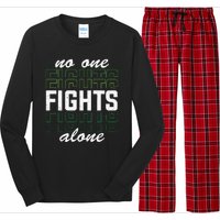 No One Fights Alone Mental Health Awareness Long Sleeve Pajama Set