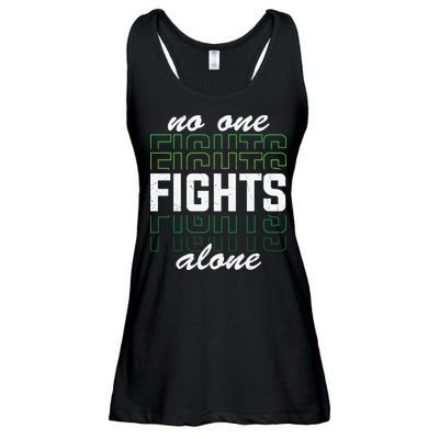 No One Fights Alone Mental Health Awareness Ladies Essential Flowy Tank