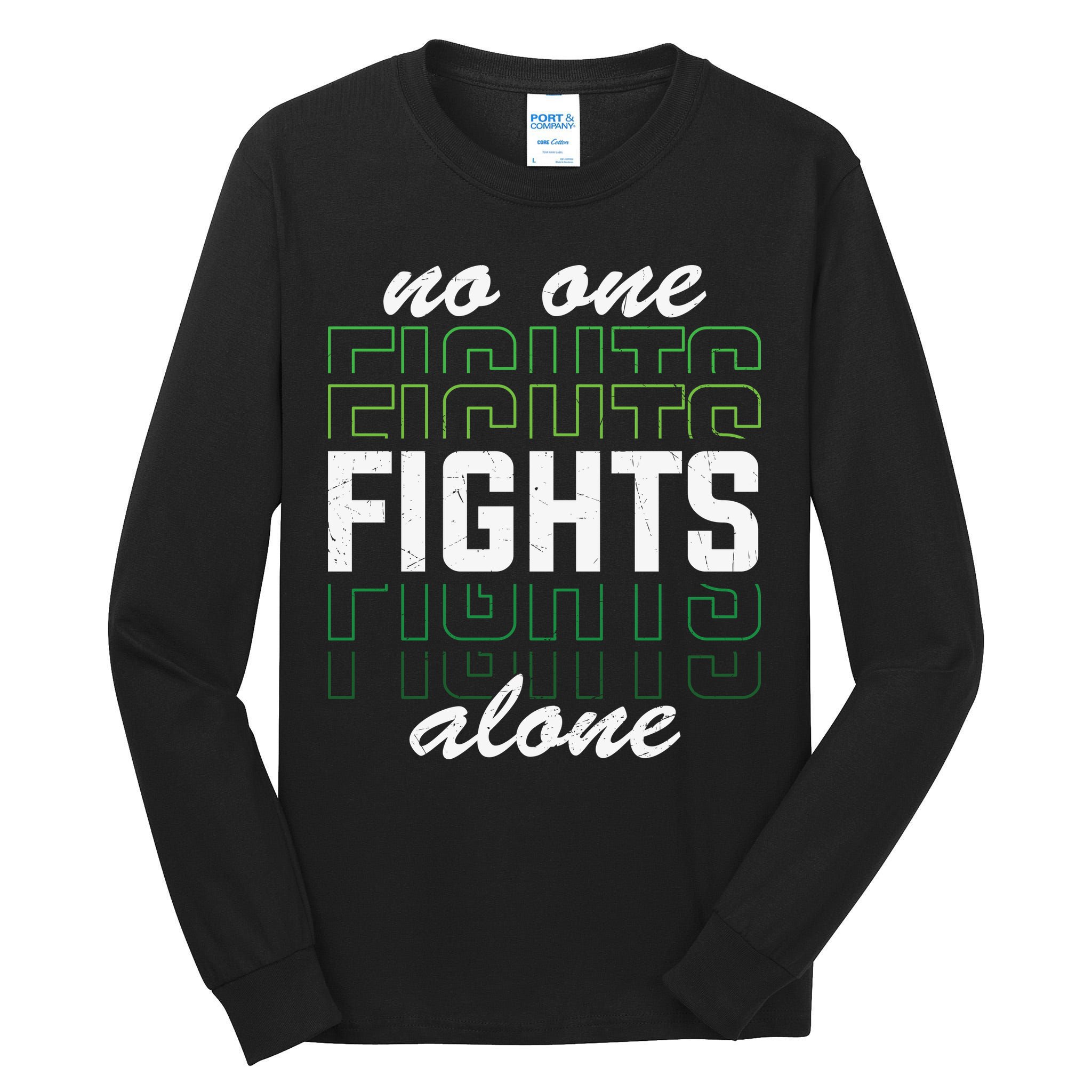 No One Fights Alone Mental Health Awareness Tall Long Sleeve T-Shirt
