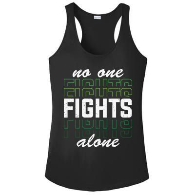 No One Fights Alone Mental Health Awareness Ladies PosiCharge Competitor Racerback Tank