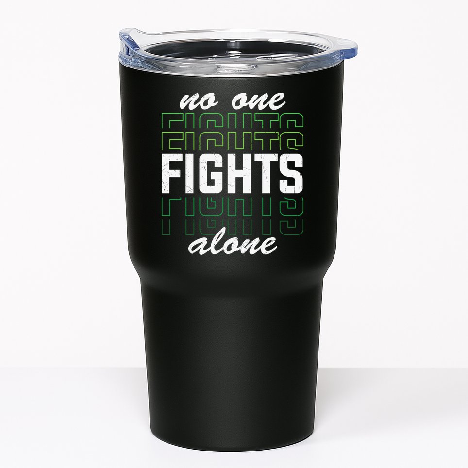 No One Fights Alone Mental Health Awareness Tumbler