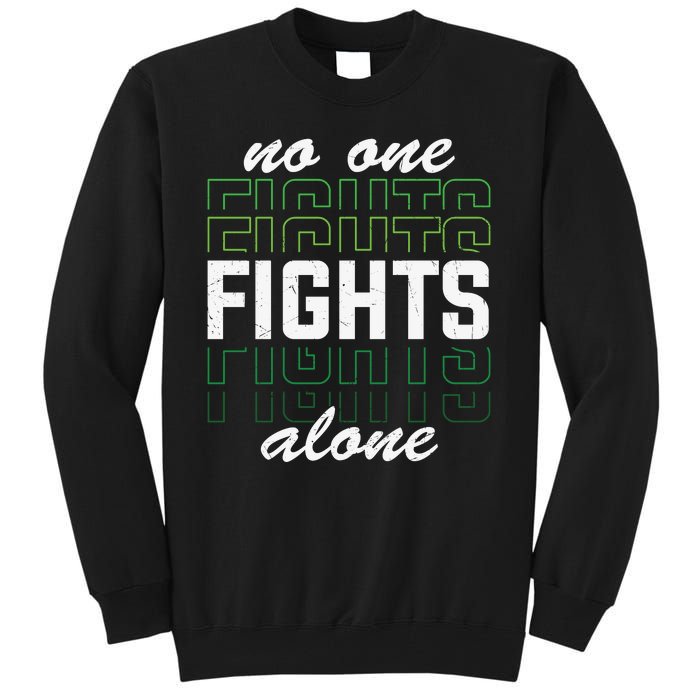 No One Fights Alone Mental Health Awareness Tall Sweatshirt