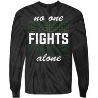 No One Fights Alone Mental Health Awareness Tie-Dye Long Sleeve Shirt