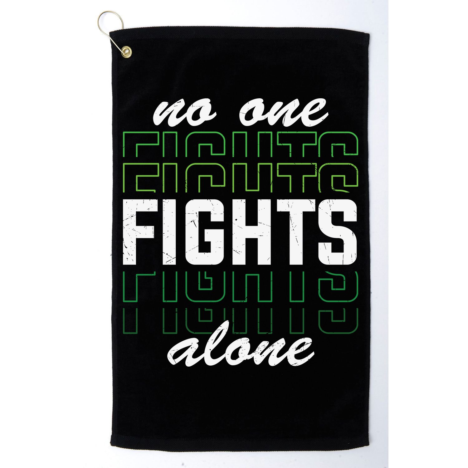 No One Fights Alone Mental Health Awareness Golf Towel