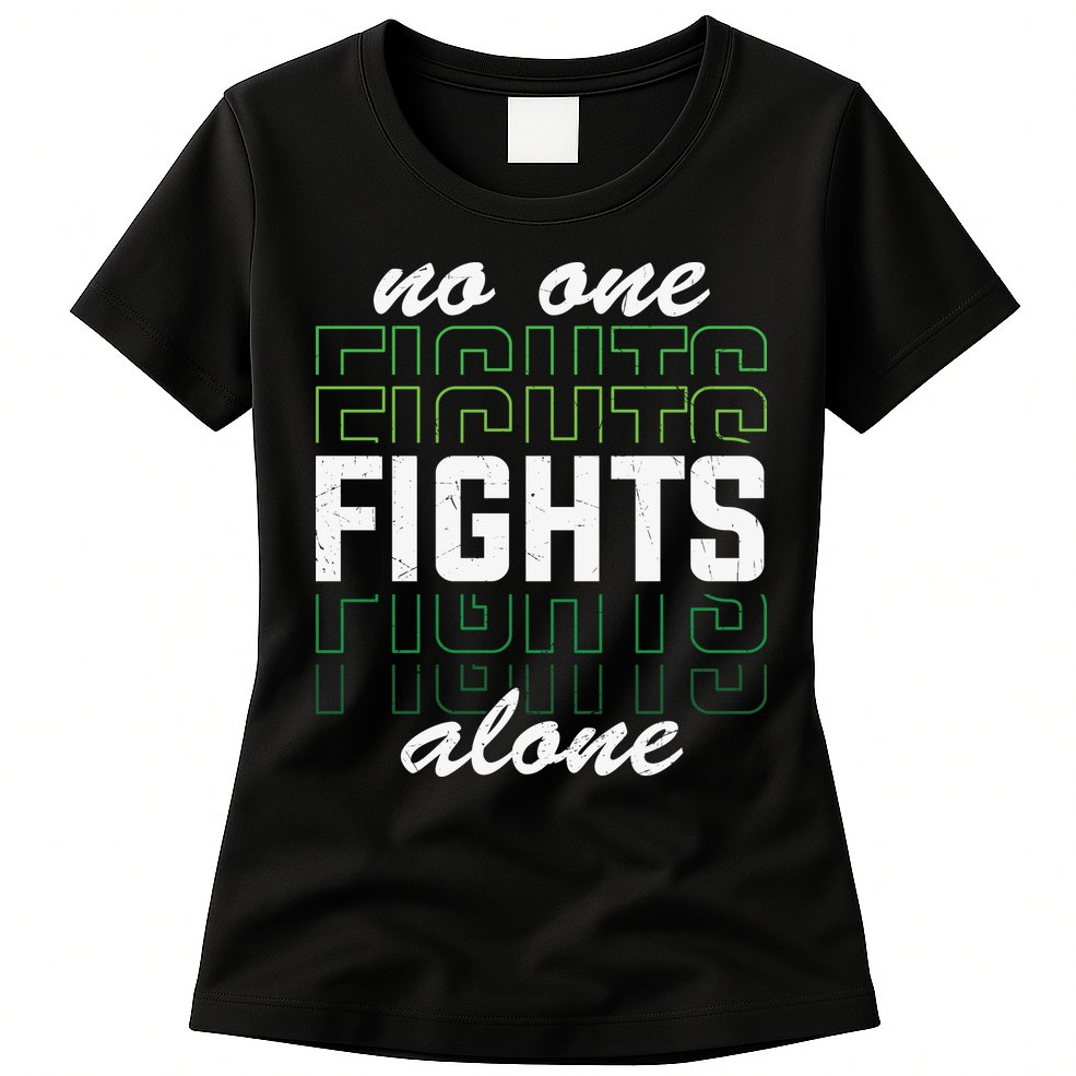 No One Fights Alone Mental Health Awareness Womens T-Shirt