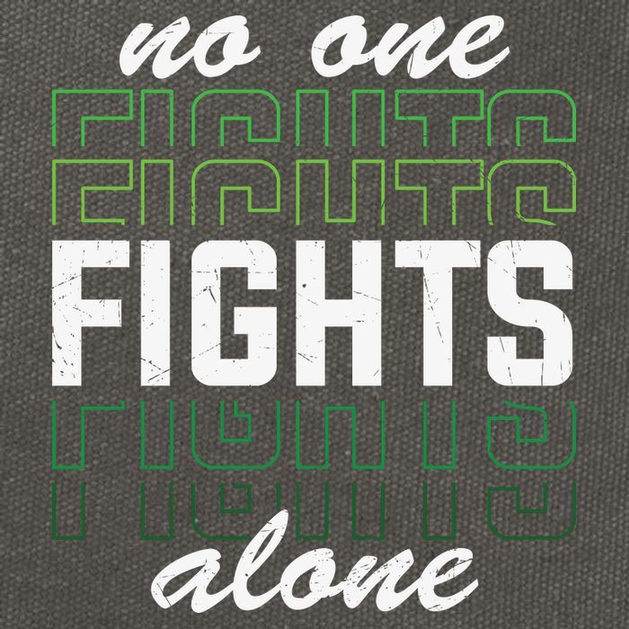 No One Fights Alone Mental Health Awareness Cotton Canvas Backpack