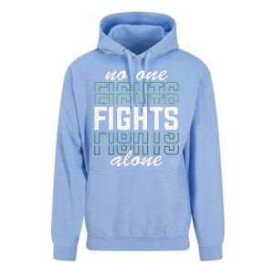 No One Fights Alone Mental Health Awareness Unisex Surf Hoodie