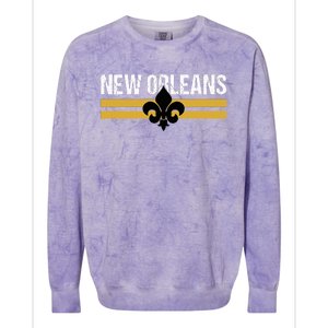 New Orleans Fleurdelis Fleurdelys Lily Icon New Orlean Colorblast Crewneck Sweatshirt