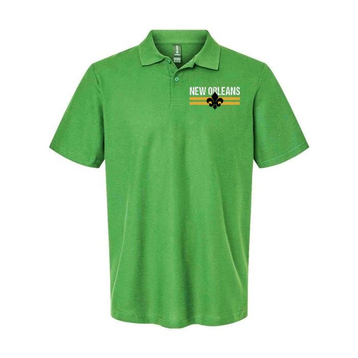 New Orleans Fleurdelis Fleurdelys Lily Icon New Orlean Softstyle Adult Sport Polo