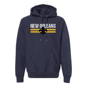 New Orleans Fleurdelis Fleurdelys Lily Icon New Orlean Premium Hoodie