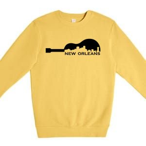 New Orleans Guitar Skyline Premium Crewneck Sweatshirt