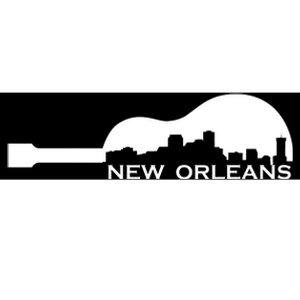 New Orleans Guitar Skyline Bumper Sticker