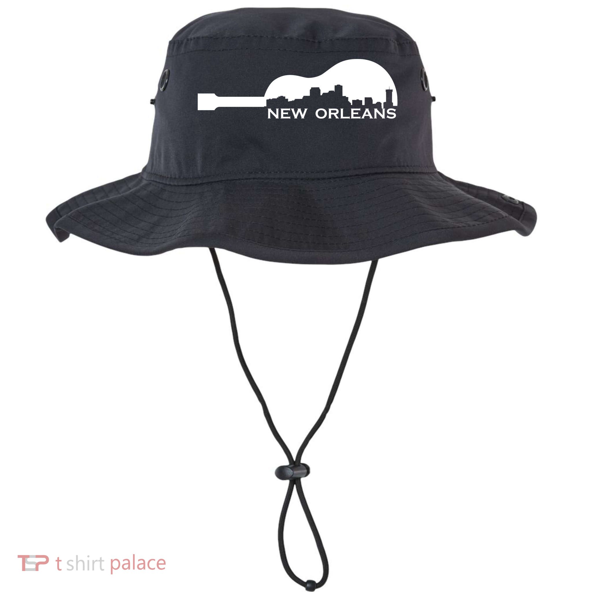 New Orleans Guitar Skyline Bucket Hat