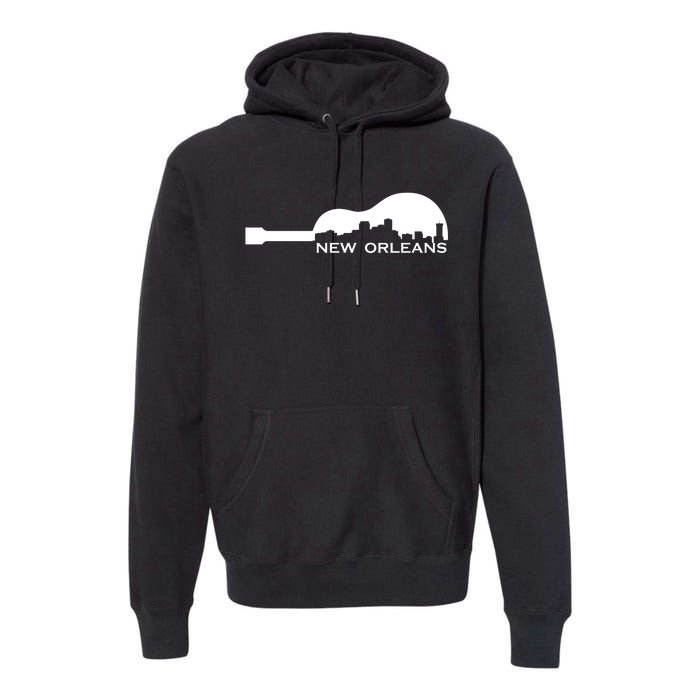 New Orleans Guitar Skyline Premium Hoodie