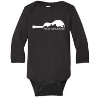 New Orleans Guitar Skyline Baby Long Sleeve Bodysuit