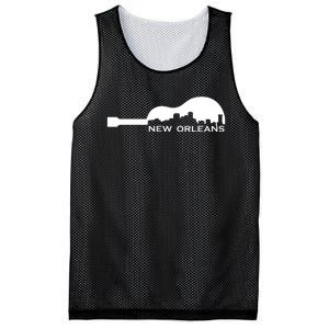 New Orleans Guitar Skyline Mesh Reversible Basketball Jersey Tank