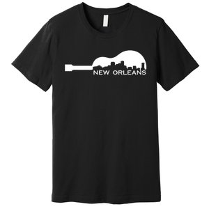 New Orleans Guitar Skyline Premium T-Shirt