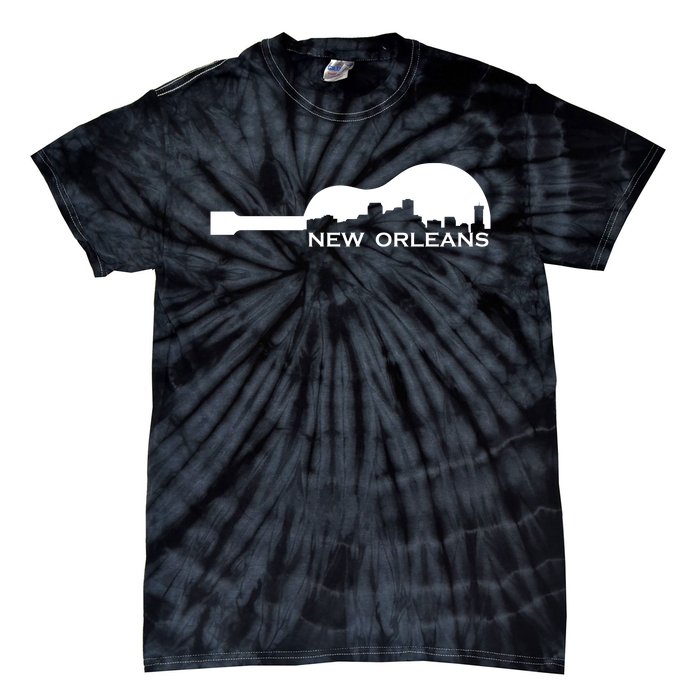 New Orleans Guitar Skyline Tie-Dye T-Shirt