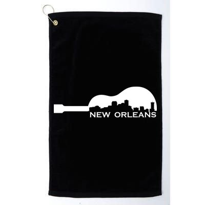 New Orleans Guitar Skyline Golf Towel
