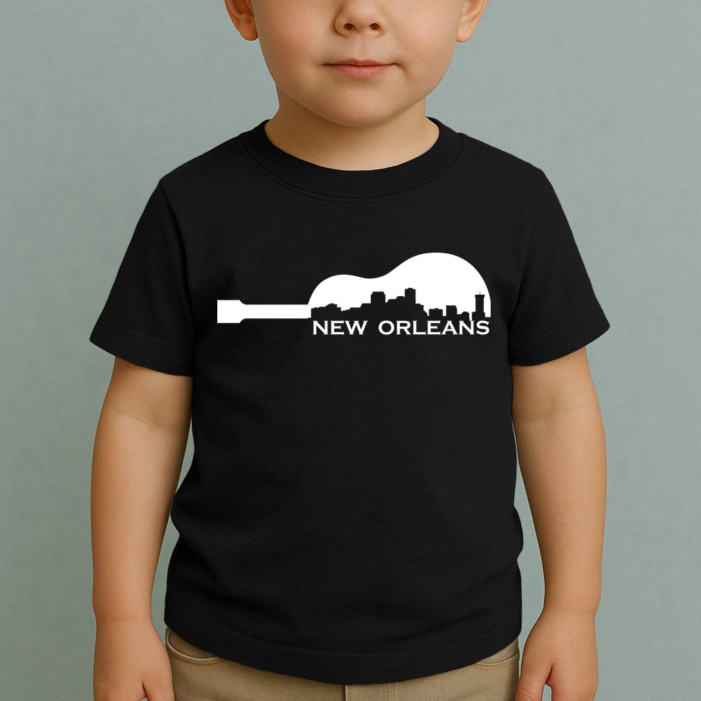 New Orleans Guitar Skyline Toddler T-Shirt