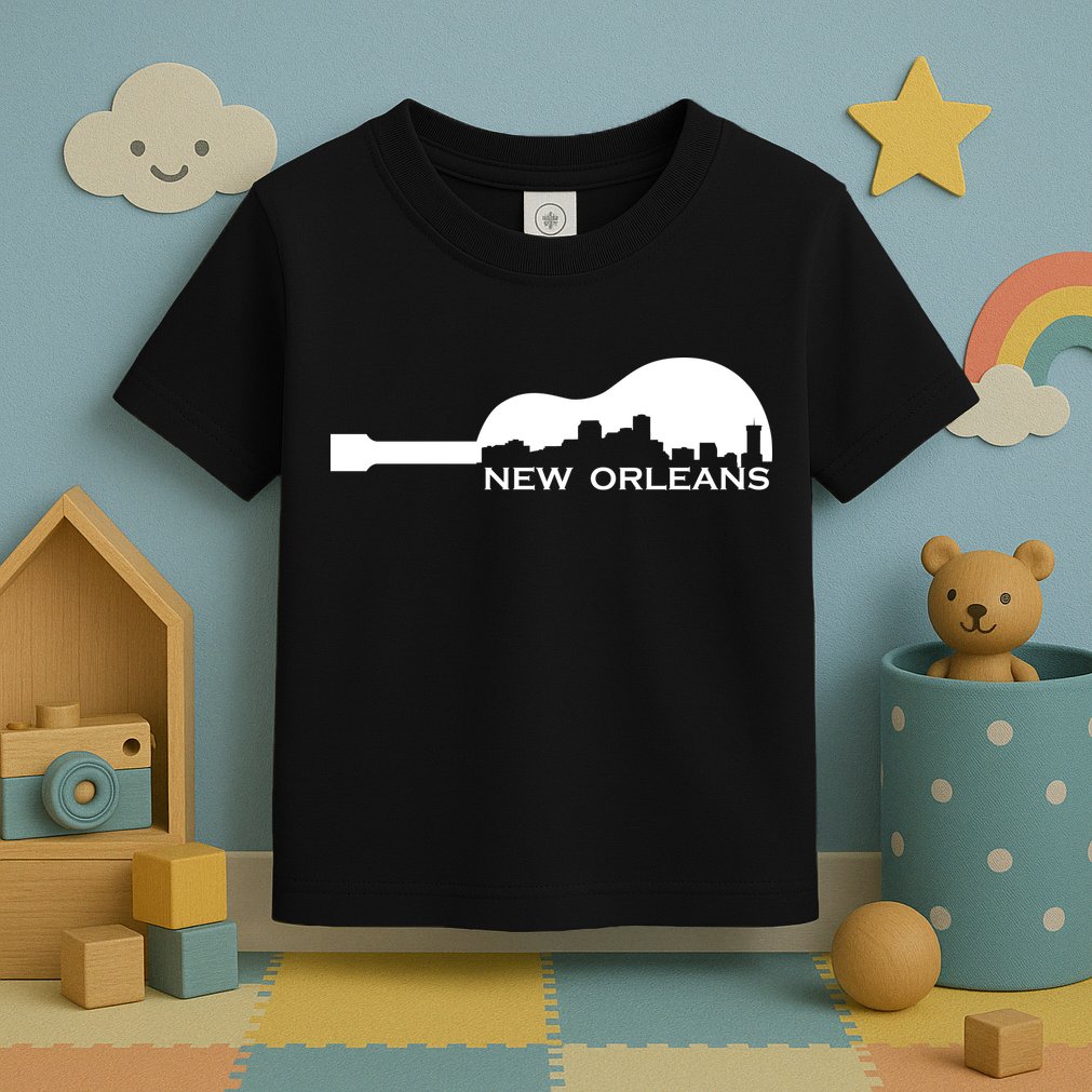 New Orleans Guitar Skyline Toddler T-Shirt