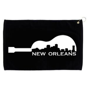 New Orleans Guitar Skyline Grommeted Golf Towel