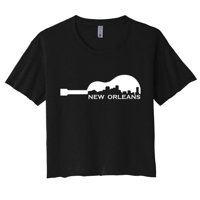 New Orleans Guitar Skyline Crop Top