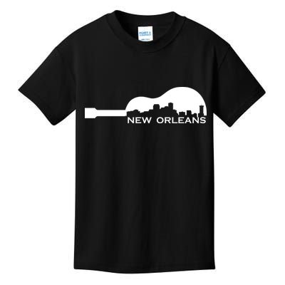 New Orleans Guitar Skyline Kids T-Shirt