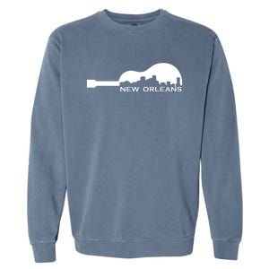 New Orleans Guitar Skyline Garment-Dyed Sweatshirt