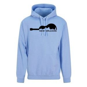 New Orleans Guitar Skyline Unisex Surf Hoodie