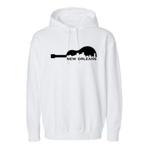 New Orleans Guitar Skyline Garment-Dyed Fleece Hoodie