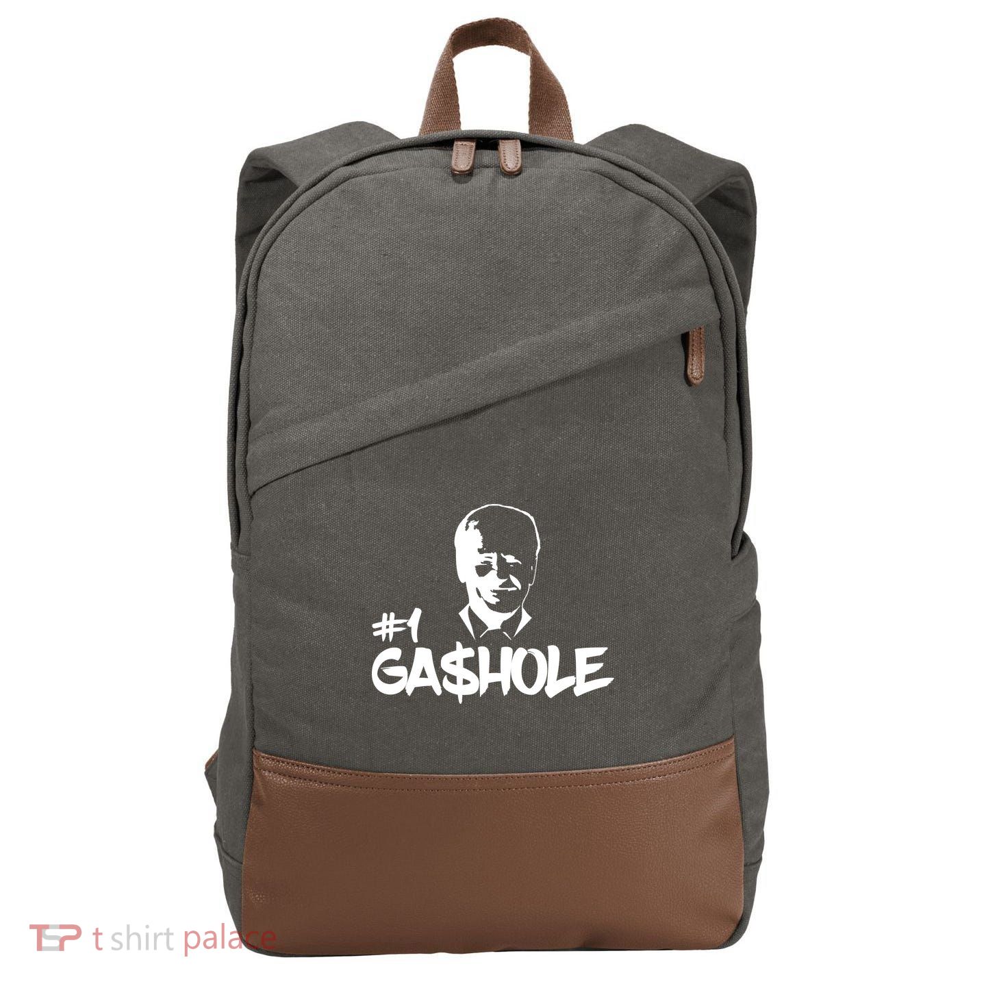 Number One Gashole Funny Joe Biden Cotton Canvas Backpack