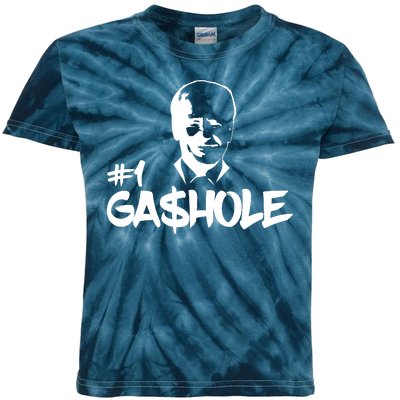 Number One Gashole Funny Joe Biden Kids Tie-Dye T-Shirt