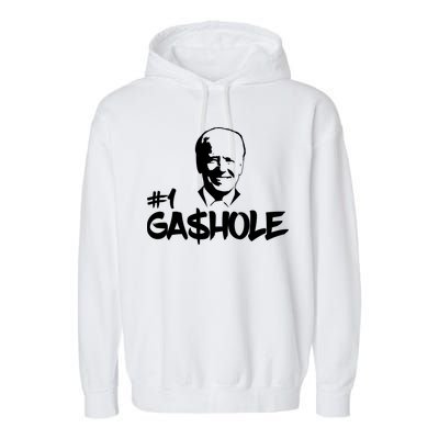 Number One Gashole Funny Joe Biden Garment-Dyed Fleece Hoodie