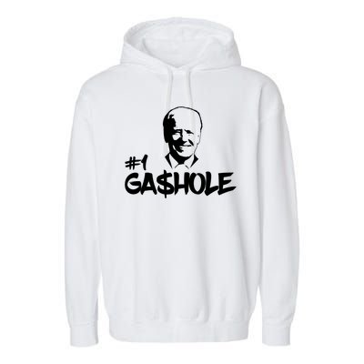 Number One Gashole Funny Joe Biden Garment-Dyed Fleece Hoodie