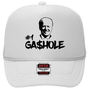 Number One Gashole Funny Joe Biden High Crown Mesh Back Trucker Hat